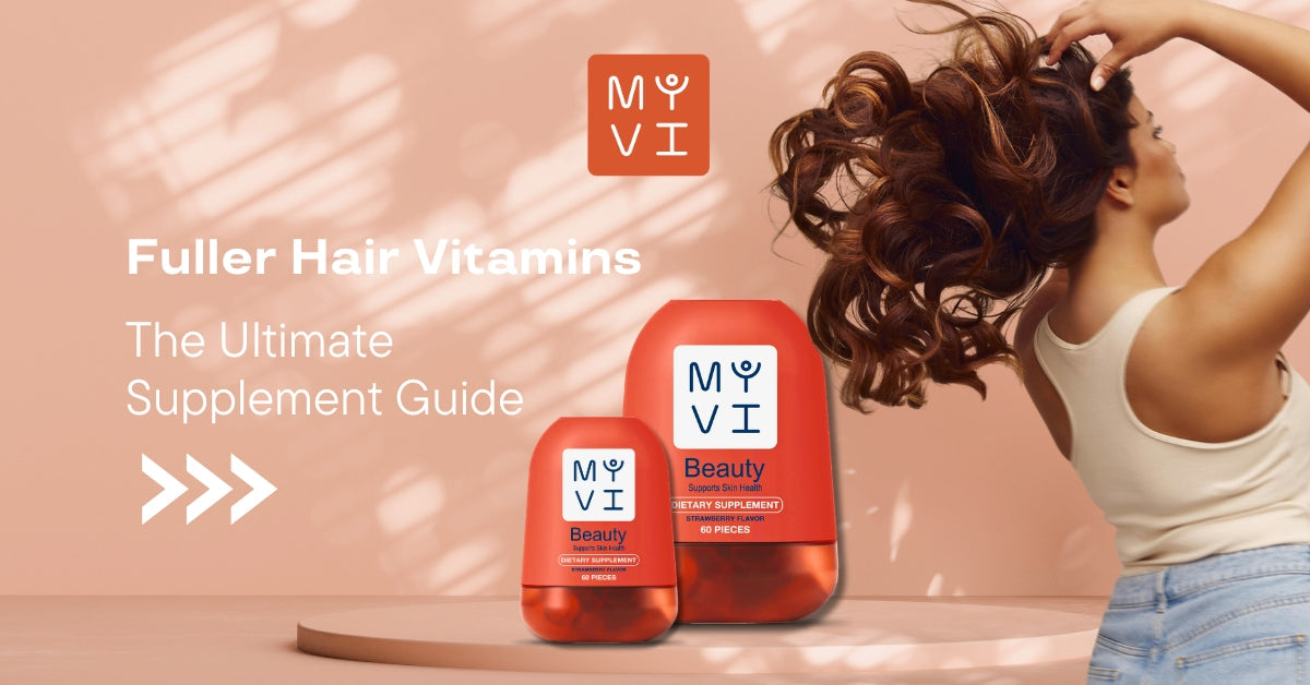 Achieve your hair goals with the best fuller hair supplements. Explore MYVI Stores' vegan, gluten-free gummies designed for real, visible wellness.