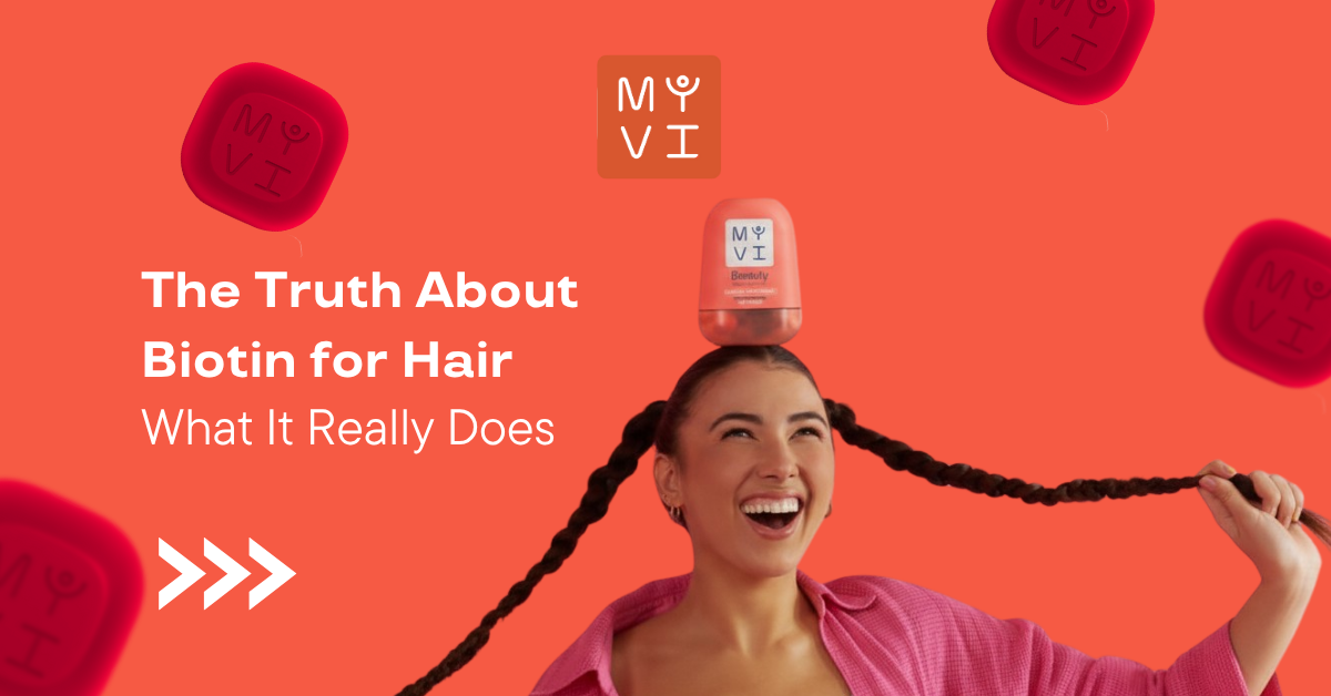 Biotin for hair can help! Discover the benefits of biotin supplements & vitamins. Support healthy hair growth & stronger nails. Learn more!